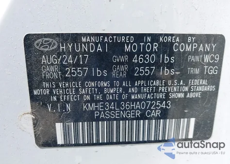 2017 Hyundai Sonata Hybrid Limited из США, поврежденный, VIN KMHE34L36HA072543